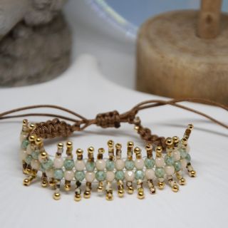 Krásný, elegantní, svěží náramek zlato tyrkys