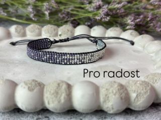 Krásný tkaný náramek Modro stříbrný Miyuki korálky #naramek #hendmad #miyukibeads #koralky #sperk